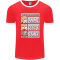 A Girl Who Loves Anime Dogs & Ramen Mens Ringer T-Shirt FotL Red/White