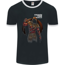 Gym Awaken Your Muscle Training Top Demon Mens Ringer T-Shirt FotL Black/White