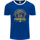 A Poodle Dog Mens Ringer T-Shirt FotL Royal Blue/White