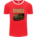 The Go Anywhere Vehicle 4X4 Off Roading Mens Ringer T-Shirt FotL Red/White