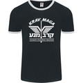 Krav Maga Israeli Defence System MMA Mens Ringer T-Shirt FotL Black/White