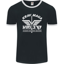 Krav Maga Israeli Defence System MMA Mens Ringer T-Shirt FotL Black/White