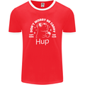 Be Cappy Funny Capybara Mens Ringer T-Shirt FotL Red/White