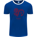 Chinese Zodiac Shengxiao Year of the Dragon Mens Ringer T-Shirt FotL Royal Blue/White