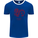 Chinese Zodiac Shengxiao Year of the Dragon Mens Ringer T-Shirt FotL Royal Blue/White