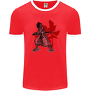Samurai Spirit MMA Mixed Martial Arts Mens Ringer T-Shirt FotL Red/White