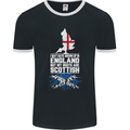 Scotland My Roots Are Scottish Mens Ringer T-Shirt FotL Black/White