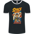 Space Cadet Explore the Galaxy Astronaut Mens Ringer T-Shirt FotL Black/White