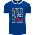 Autism Dad Autistic Fathers Day ASD Mens Ringer T-Shirt FotL Royal Blue/White