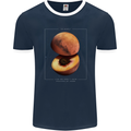 To Mars Peaches Space Planets Cosmos Mens Ringer T-Shirt FotL Navy Blue/White