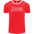 Sarcasm the Elements Personality Funny ECG Mens Ringer T-Shirt FotL Red/White