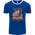 RPG Yeah We Like to Party Role Playing Game Mens Ringer T-Shirt FotL Royal Blue/White