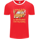 I Want to Be a Mechanic Like My Daddy Mens Ringer T-Shirt FotL Red/White