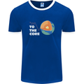 To the Core Climate Change ECG Heart Pulse Mens Ringer T-Shirt FotL Royal Blue/White