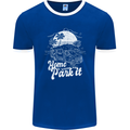 Home Is Where You Park It Funny Caravan Mens Ringer T-Shirt FotL Royal Blue/White