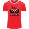 Bra Humbug Holly Funny Christmas Xmas Mens Ringer T-Shirt FotL Red/White