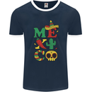 Symbols of Mexico Mens Ringer T-Shirt FotL Navy Blue/White