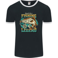 Fishing Legend Funny Fisherman Mens Ringer T-Shirt FotL Black/White