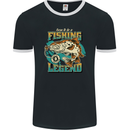 Fishing Legend Funny Fisherman Mens Ringer T-Shirt FotL Black/White