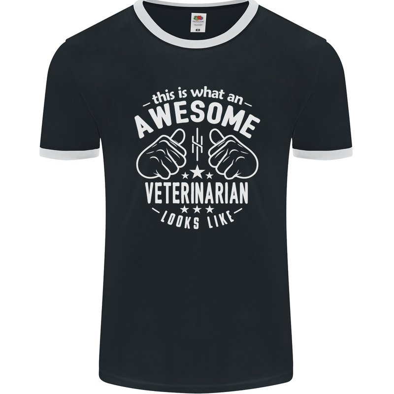 An Awesome Veternarian Looks Like Mens Ringer T-Shirt FotL Black/White