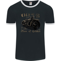 Old Boy 13 Motorcycle Motorbike Biker Mens Ringer T-Shirt FotL Black/White