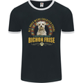 A Bichon Frise Dog Mens Ringer T-Shirt FotL Black/White