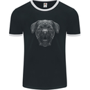 A French Mastiff Dog Dogue Bordeaux Mens Ringer T-Shirt FotL Black/White