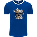 Wildlife Spring Skull Mens Ringer T-Shirt FotL Royal Blue/White