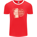 This Teacher Needs Coffee Funny Teaching Mens Ringer T-Shirt FotL Red/White