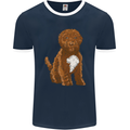 Cockapoo Dog Mens Ringer T-Shirt FotL Navy Blue/White