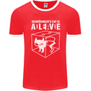 Schrodinger's Cat Science Geek Nerd Mens Ringer T-Shirt FotL Red/White