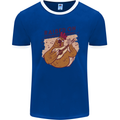 A Chicken Raised on Country Music Mens Ringer T-Shirt FotL Royal Blue/White