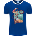 Mountain Bike Trials MTB Cycling Bicycle Mens Ringer T-Shirt FotL Royal Blue/White