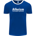 Atheism a Non Profit Organisation Atheist Mens Ringer T-Shirt FotL Royal Blue/White