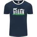 Vegan Field Mens Ringer T-Shirt FotL Navy Blue/White