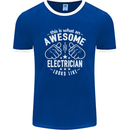 This Is What an Awesome Electrician Looks Like Mens Ringer T-Shirt FotL Royal Blue/White