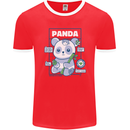 Anatomy of a Panda Bear Funny Mens Ringer T-Shirt FotL Red/White