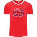 If This Flag Offends You Union Jack Britain Mens Ringer T-Shirt FotL Red/White