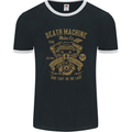 Death Machine Motorcycle Motorbike Biker Mens Ringer T-Shirt FotL Black/White