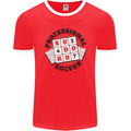 Professional Sudoku Solver Funny Mens Ringer T-Shirt FotL Red/White