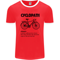 Cyclopath Funny Cycling Cyclist Bicycle Mens Ringer T-Shirt FotL Red/White