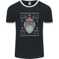 Christmas Viking Funny Thor Odin Valhalla Mens Ringer T-Shirt FotL Black/White