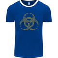 Digital Biohazard Gaming Gamer Zombie Mens Ringer T-Shirt FotL Royal Blue/White