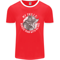 Nordic Man With Beard Funny Viking Mens Ringer T-Shirt FotL Red/White