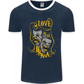 We Love the Drama Acting Thespian Actor Mens Ringer T-Shirt FotL Navy Blue/White