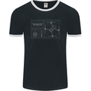 Drone Blueprint Mens Ringer T-Shirt FotL Black/White