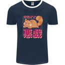 Kawaii Red Panda Japanese Cute Mens Ringer T-Shirt FotL Navy Blue/White