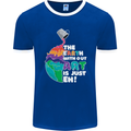 The Earth Without Art Is Just EH Artist Mens Ringer T-Shirt FotL Royal Blue/White