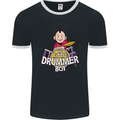 The Little Drummer Boy Funny Drumming Drum Mens Ringer T-Shirt FotL Black/White