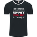 Guitarist I Don't Mean to Be Awesome Guitar Mens Ringer T-Shirt FotL Black/White